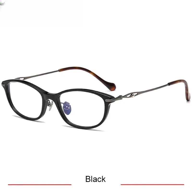 Unisex Oval Full Rim Titanium Prescription Glasses 316891 — view 3 | Rx Spectacle