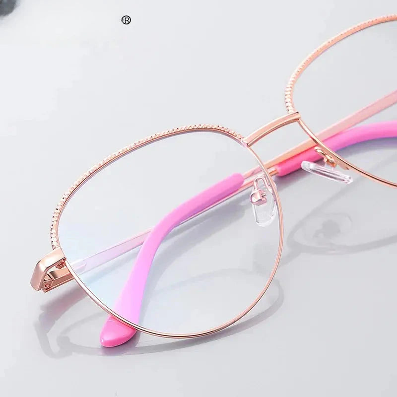 Women's Square Full Rim Alloy Reading Glasses 3036 — view 4 | Rx Spectacle