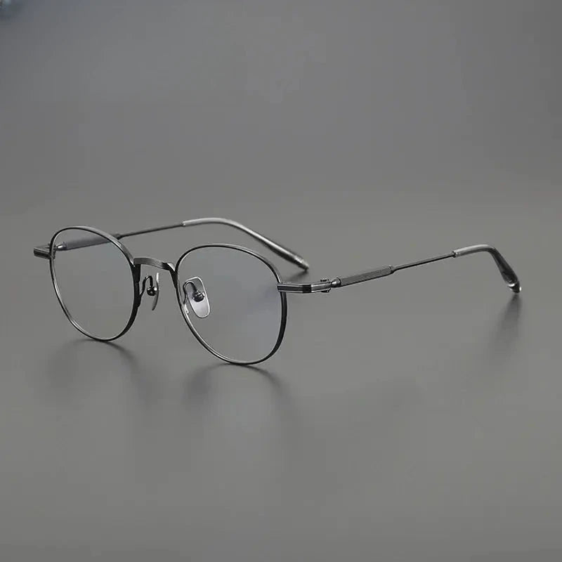 Unisex Round Full Rim Titanium Prescription Glasses G8829 — view 1 | Rx Spectacle