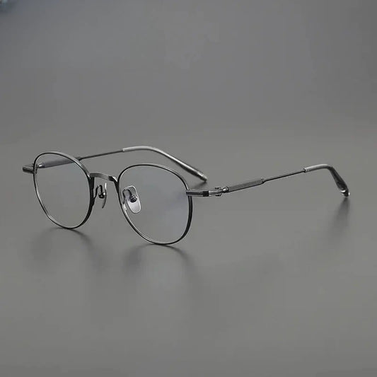 Unisex Round Full Rim Titanium Prescription Glasses G8829 — view 1 | Rx Spectacle