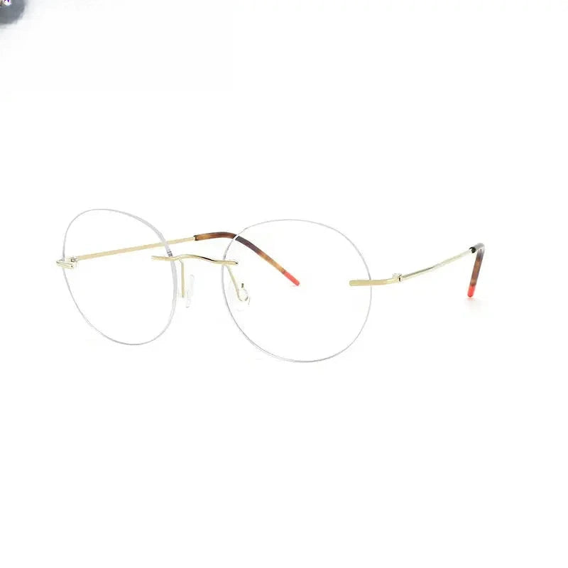 Women's Oval Rimless Titanium Prescription Glasses 879018 — view 5 | Rx Spectacle