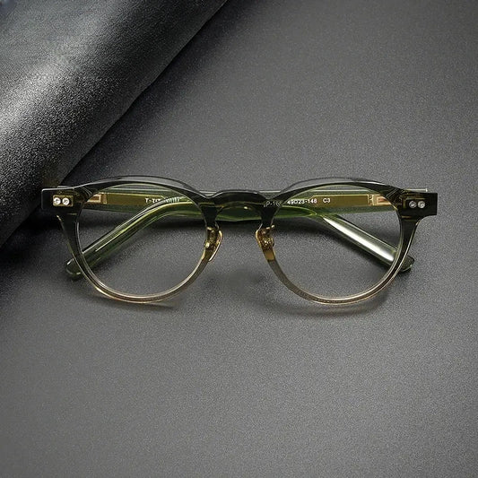 Unisex Oval Full Rim Acetate Prescription Glasses 322160 — view 1 | Rx Spectacle
