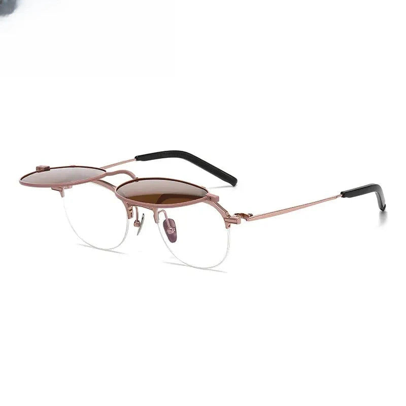 Unisex Square Full Rim Titanium Prescription Glasses G400 — view 4 | Rx Spectacle