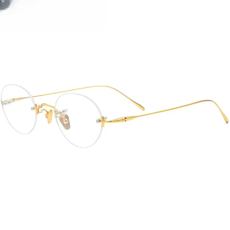 Women's Oval Rimless Titanium Prescription Glasses 311869 — view 5 | Rx Spectacle