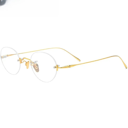 Women's Oval Rimless Titanium Prescription Glasses 311869 — view 1 | Rx Spectacle