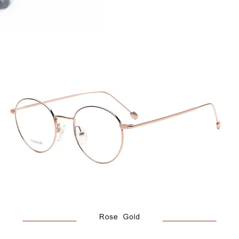 Women's Oval Full Rim Titanium Prescription Glasses 16052 — view 3 | Rx Spectacle