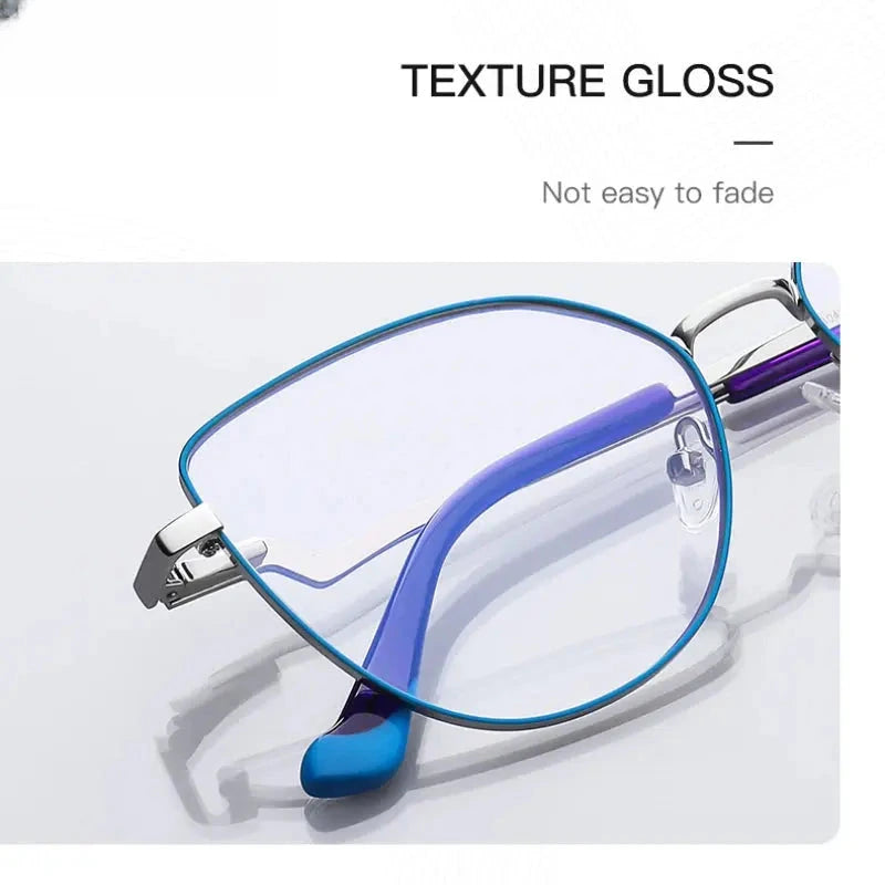 Women's Cat Eye Full Rim Stainless Steel Reading Glasses 3043 — view 5 | Rx Spectacle
