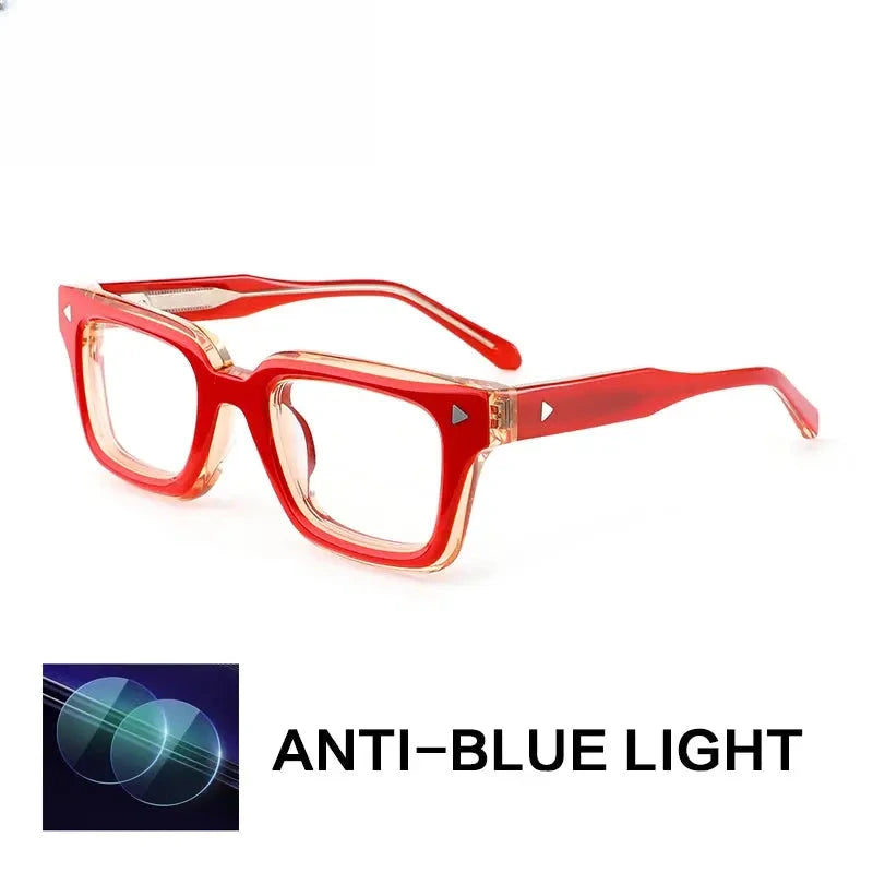 Unisex Browline Full Rim Acetate Reading Glasses 66308 — view 4 | Rx Spectacle