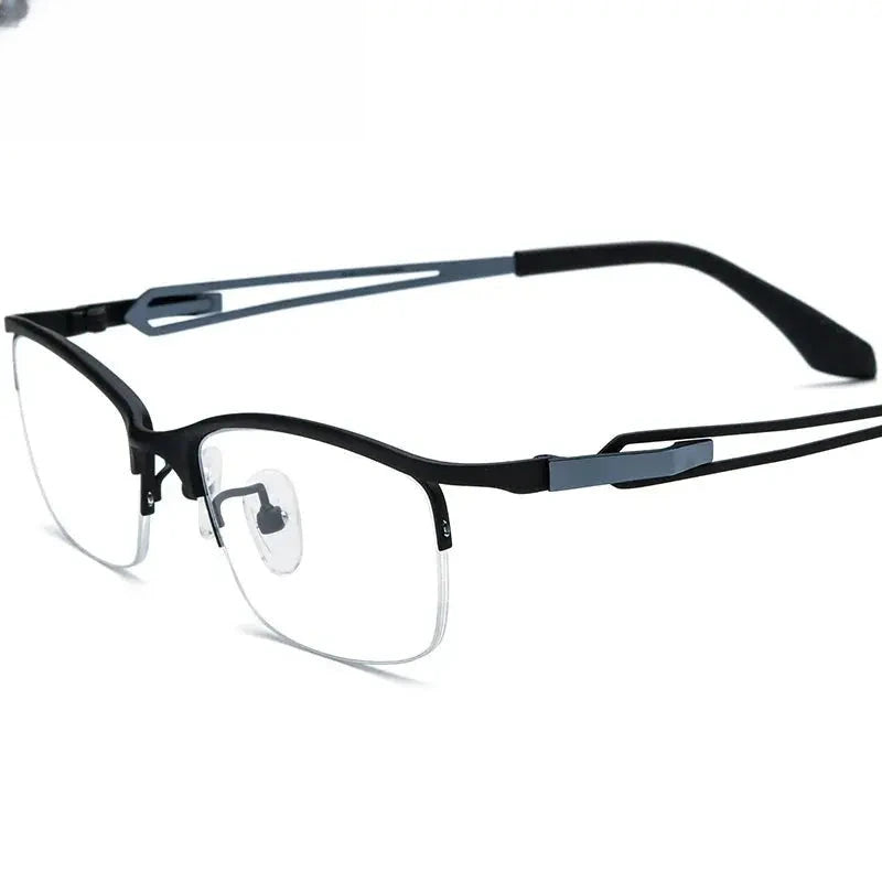 Women's Browline Semi-Rimless Titanium Prescription Glasses 185867 — view 4 | Rx Spectacle
