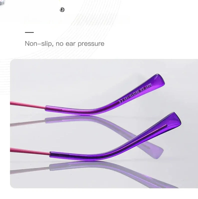 Women's Cat Eye Full Rim Alloy Reading Glasses 3047 — view 5 | Rx Spectacle