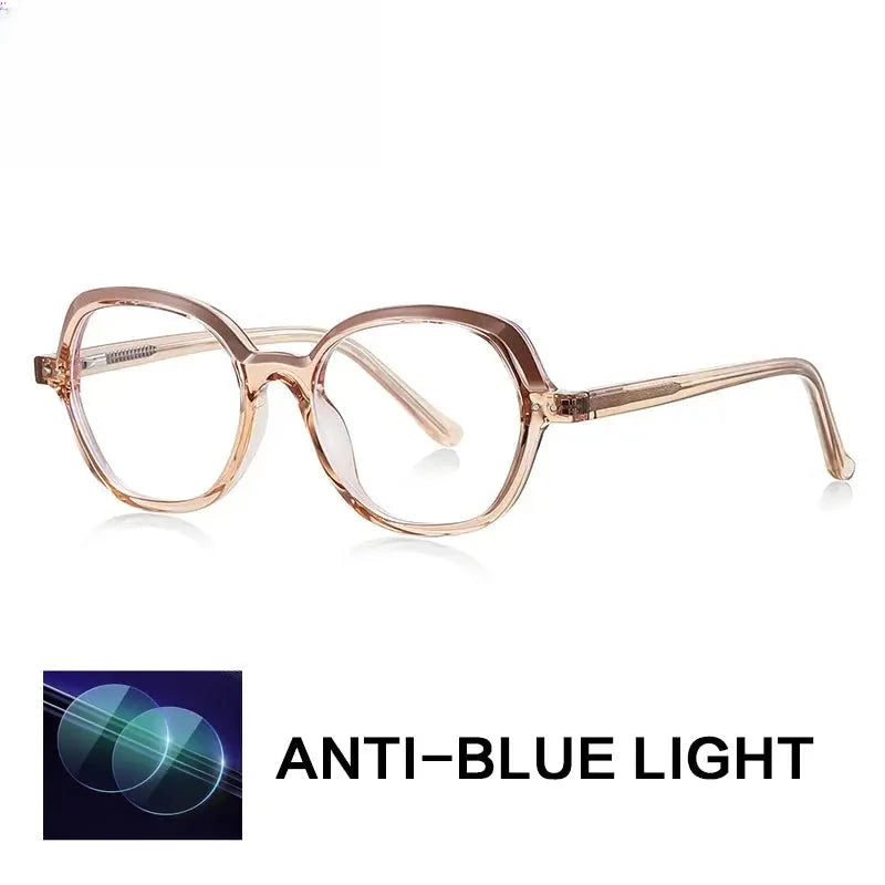 Women's Oval Full Rim Titanium Reading Glasses Gxyj9051 — view 3 | Rx Spectacle