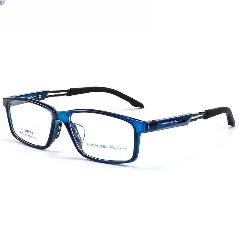 Unisex Square Full Rim Titanium Prescription Glasses 62018 — view 5 | Rx Spectacle