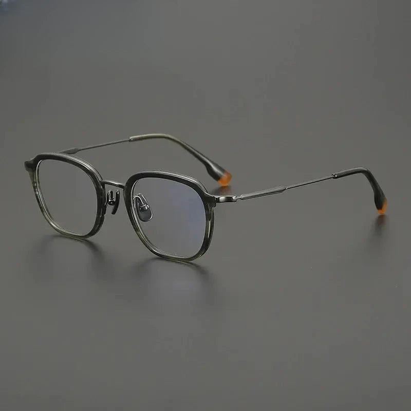 Unisex Square Full Rim Titanium Prescription Glasses Gxyj2805 — view 5 | Rx Spectacle