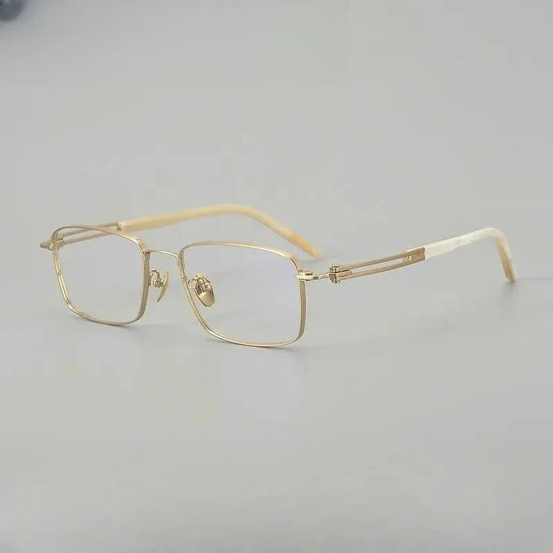 Men's Square Full Rim Titanium Prescription Glasses 611226 — view 4 | Rx Spectacle