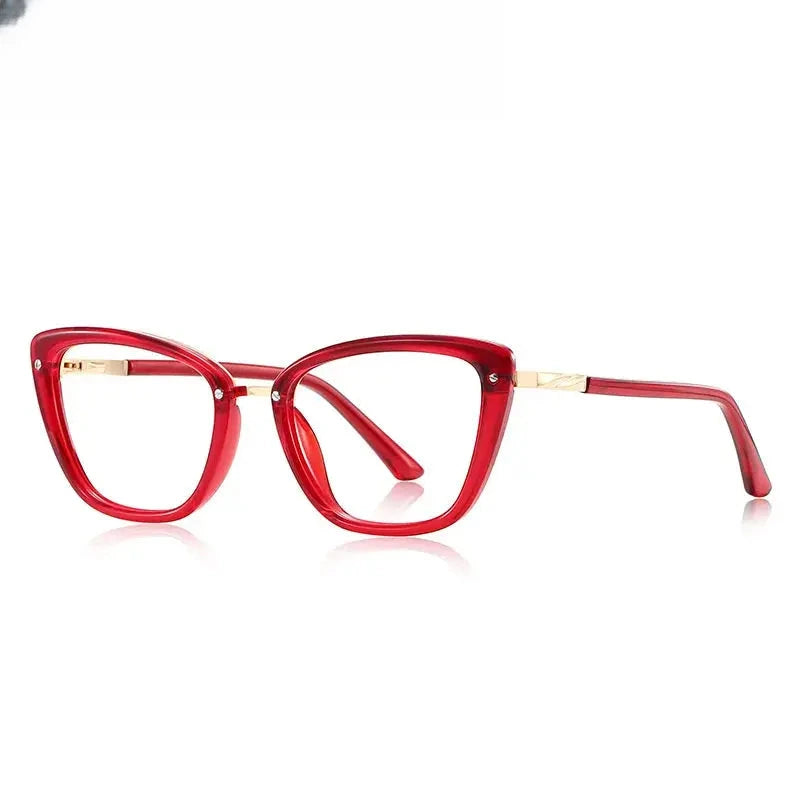 Women's Cat Eye Full Rim Titanium Prescription Glasses 62220 — view 6 | Rx Spectacle