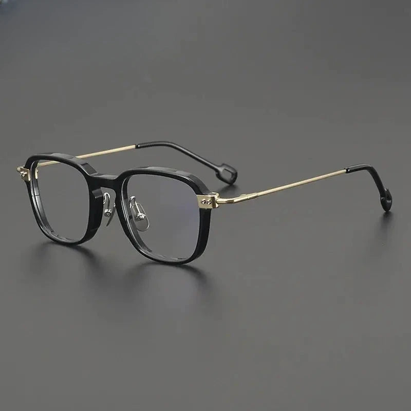 Unisex Square Full Rim Titanium Oversized Prescription Glasses 679009 — view 4 | Rx Spectacle