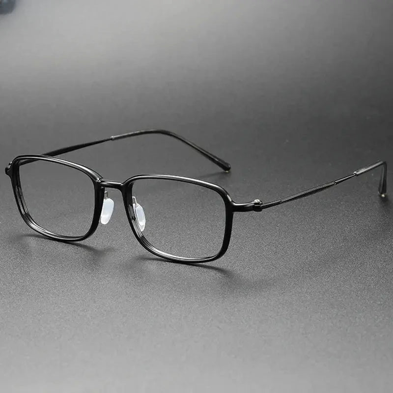 Unisex Polygon Full Rim Titanium Prescription Glasses 86324 — view 6 | Rx Spectacle
