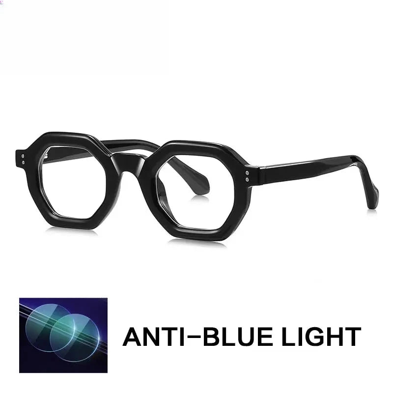 Unisex Polygon Full Rim Titanium Reading Glasses Gxy2050 — view 3 | Rx Spectacle