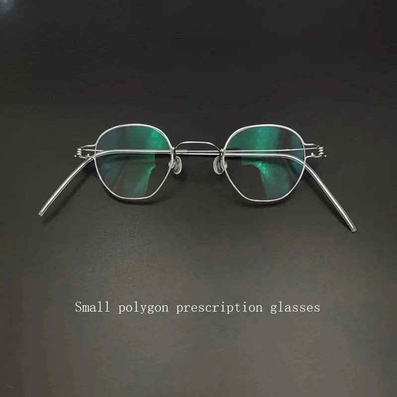 Unisex Polygon Full Rim Stainless Steel Prescription Glasses Y3835 — view 2 | Rx Spectacle