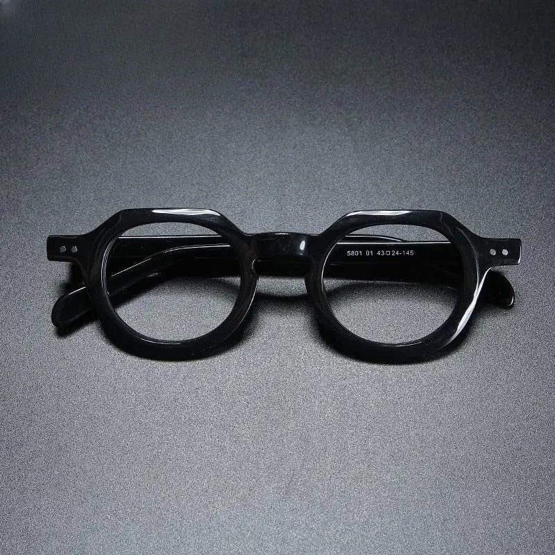 Unisex Round Full Rim Acetate Prescription Glasses Gxyj912 — view 8 | Rx Spectacle