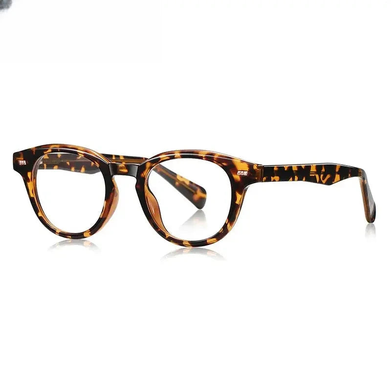 Unisex Round Full Rim Titanium Prescription Glasses 474016 — view 3 | Rx Spectacle