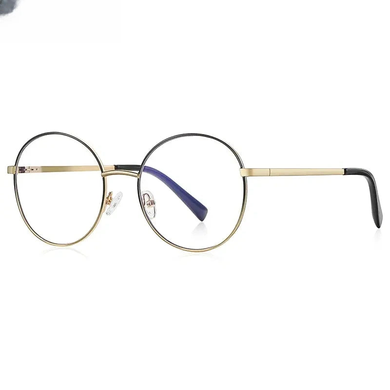 Women's Round Full Rim Stainless Steel Reading Glasses 3082 — view 7 | Rx Spectacle