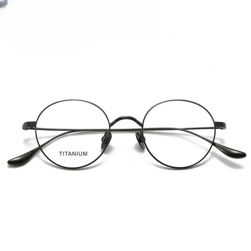 Women's Round Full Rim Titanium Prescription Glasses 403061 — view 6 | Rx Spectacle