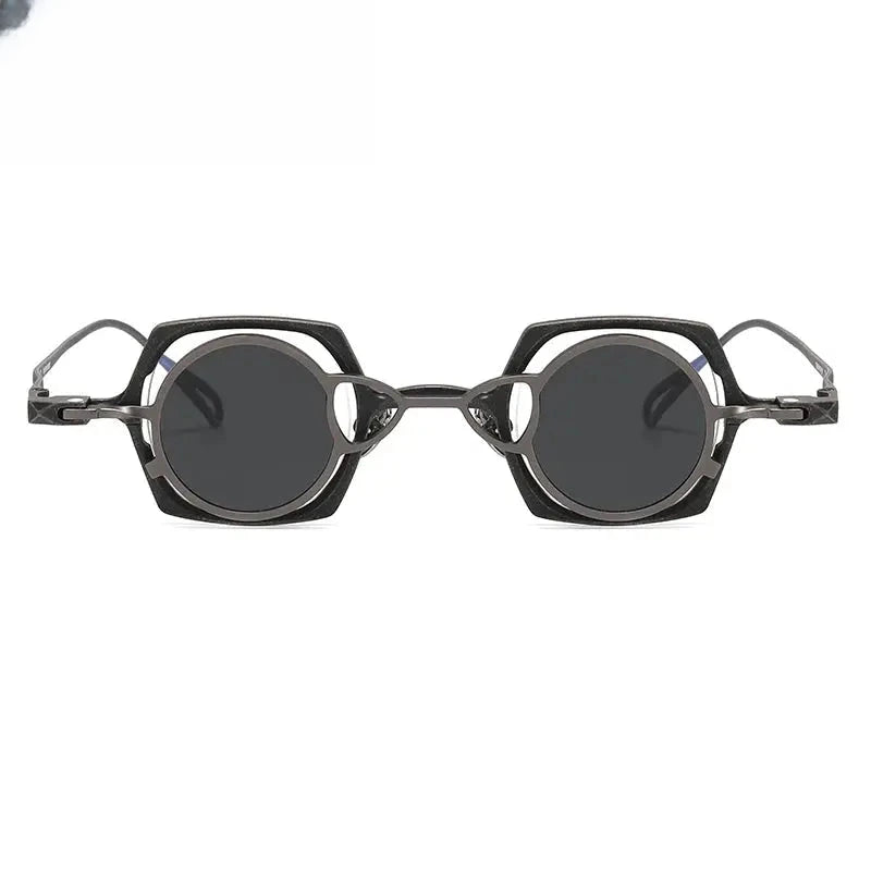 Unisex Square Full Rim Titanium Clip-On Prescription Glasses 1510 — view 6 | Rx Spectacle