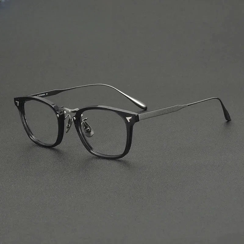 Unisex Square Full Rim Titanium Prescription Glasses 881554 — view 3 | Rx Spectacle