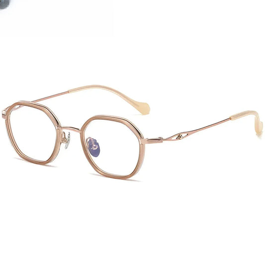 Women's Polygon Full Rim Titanium Prescription Glasses 316893 — view 1 | Rx Spectacle