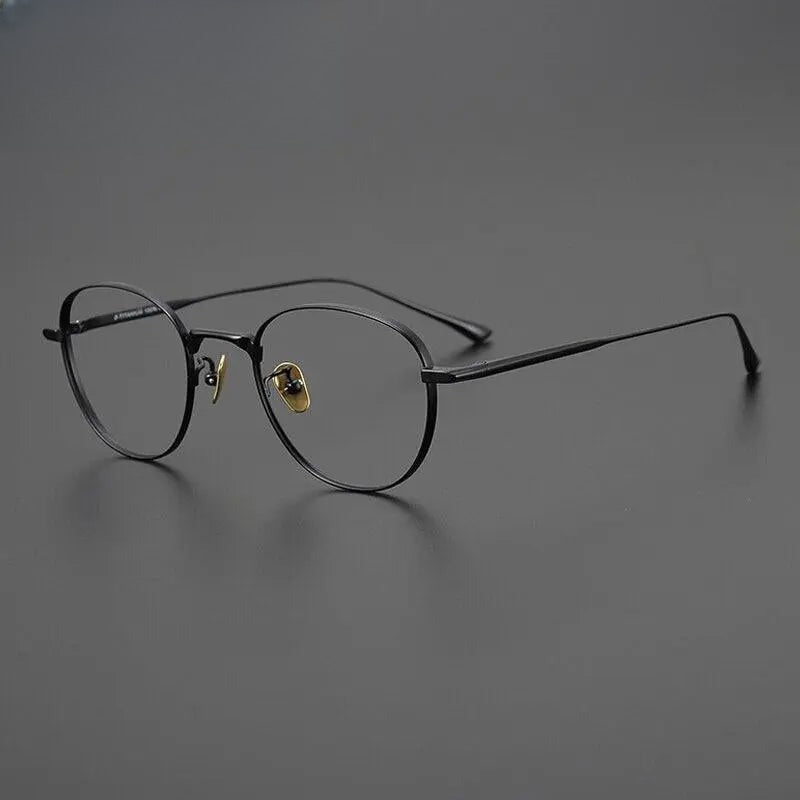 Unisex Round Full Rim Titanium Prescription Glasses Gxyj988 — view 3 | Rx Spectacle