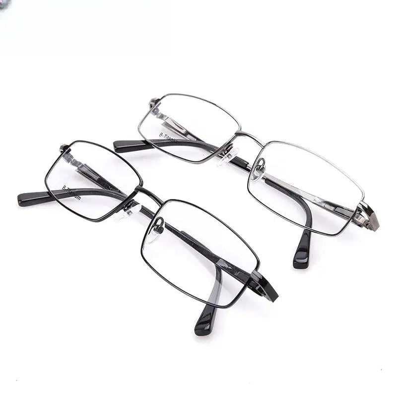Unisex Square Full Rim Titanium Prescription Glasses Kr4755 — view 7 | Rx Spectacle