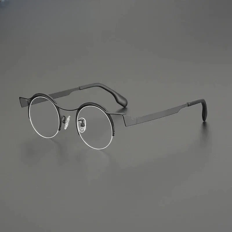 Women's Browline Semi-Rimless Titanium Prescription Glasses G85837 — view 8 | Rx Spectacle