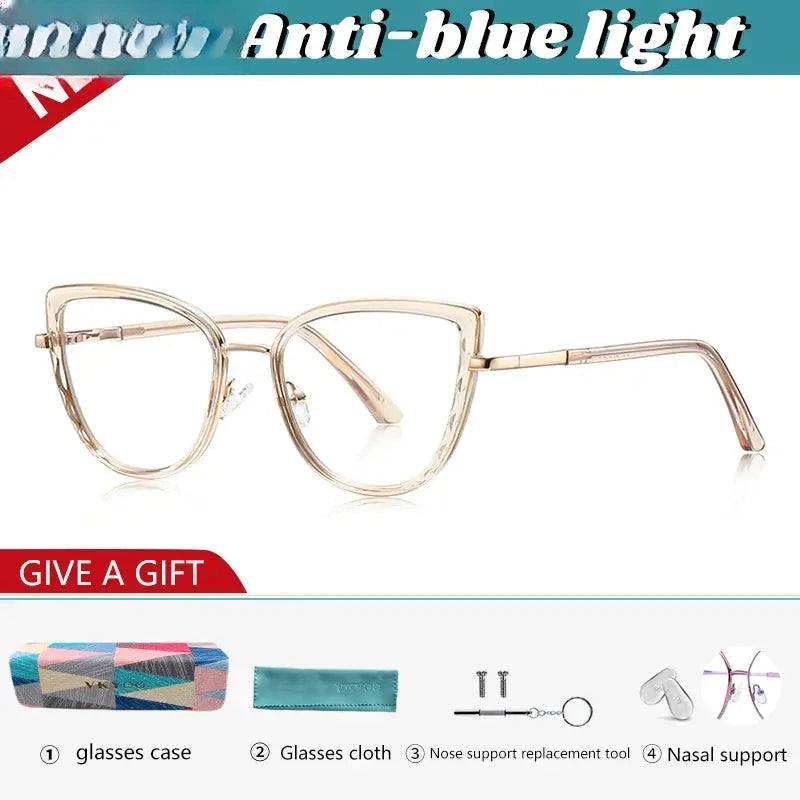 Women's Butterfly Full Rim TR90 Reading Glasses 31514 — view 5 | Rx Spectacle