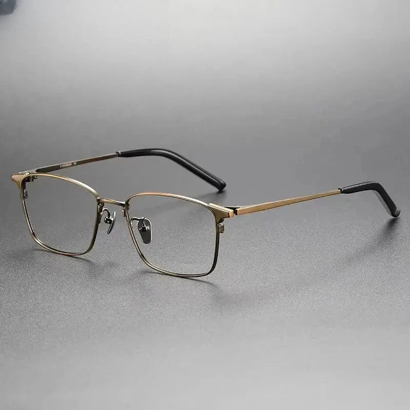 Women's Square Full Rim Titanium Prescription Glasses 68961 — view 1 | Rx Spectacle