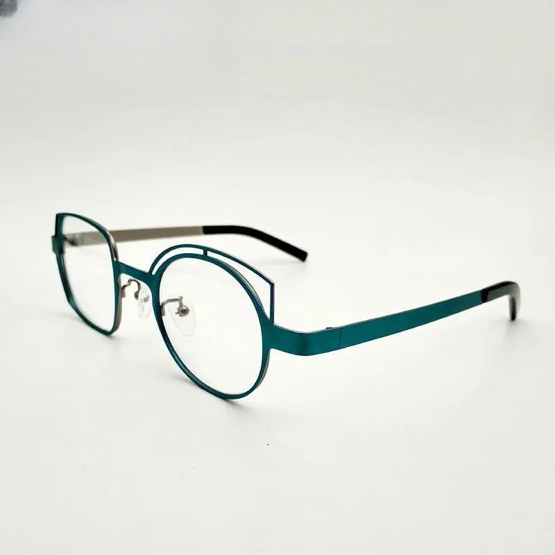 Unisex Round Full Rim Alloy Prescription Glasses 811010 — view 7 | Rx Spectacle