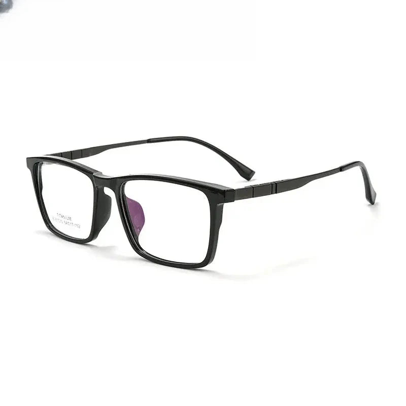 Unisex Square Full Rim Titanium Prescription Glasses 610106 — view 4 | Rx Spectacle