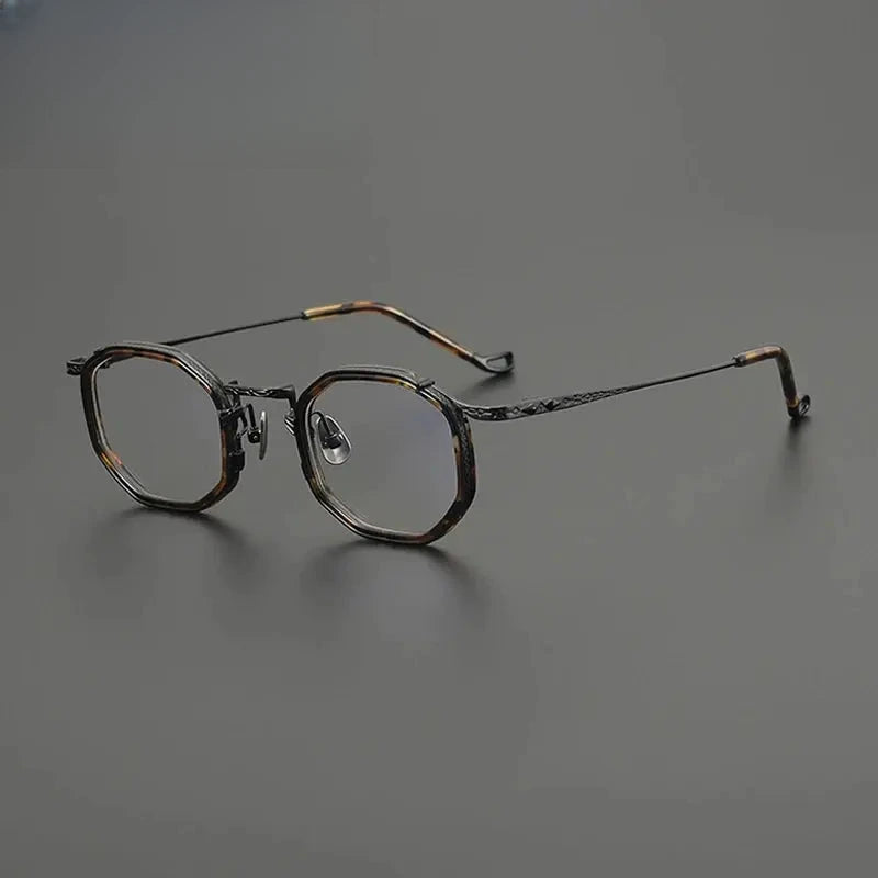 Unisex Square Full Rim Titanium Oversized Prescription Glasses G9016 — view 1 | Rx Spectacle