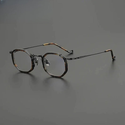 Unisex Square Full Rim Titanium Oversized Prescription Glasses G9016 — view 1 | Rx Spectacle