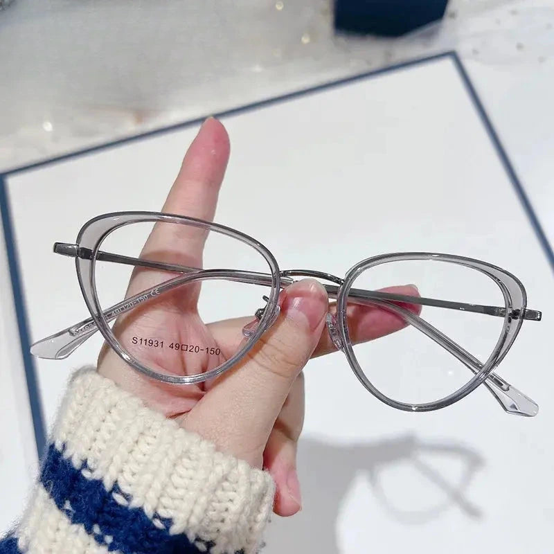 Women's Cat Eye Full Rim Titanium Prescription Glasses 119314 — view 4 | Rx Spectacle