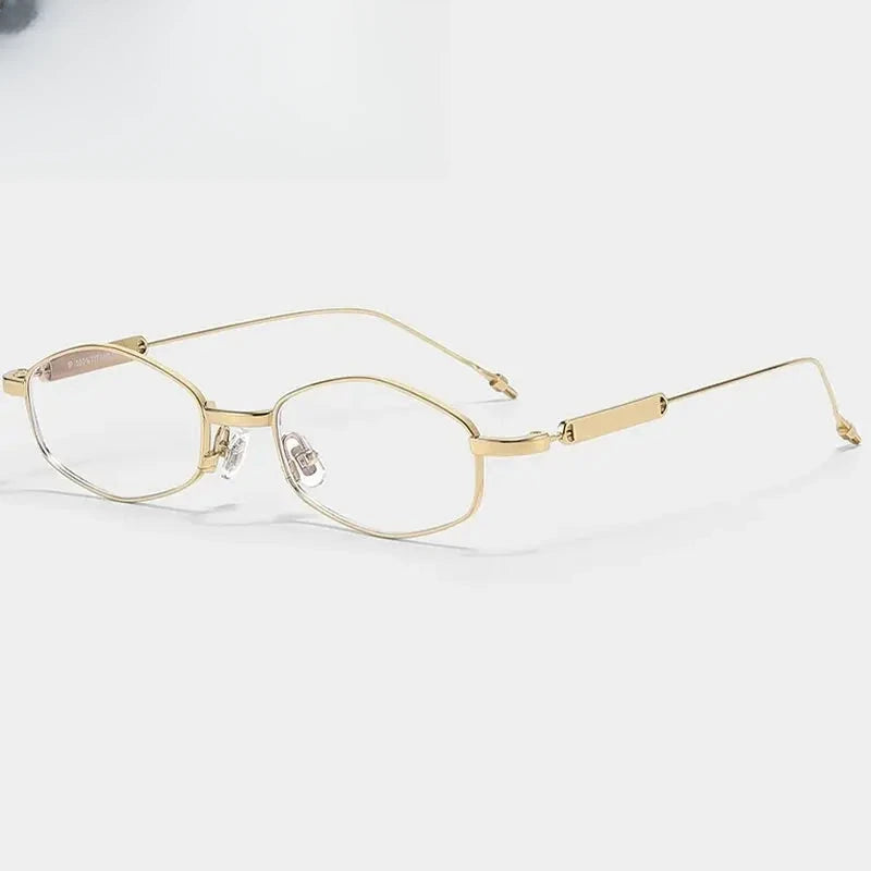 Unisex Oval Full Rim Titanium Prescription Glasses 881218 — view 4 | Rx Spectacle