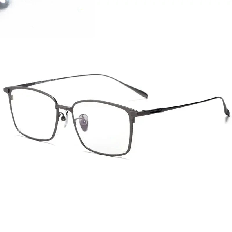 Women's Square Full Rim Titanium Prescription Glasses 18314 — view 6 | Rx Spectacle