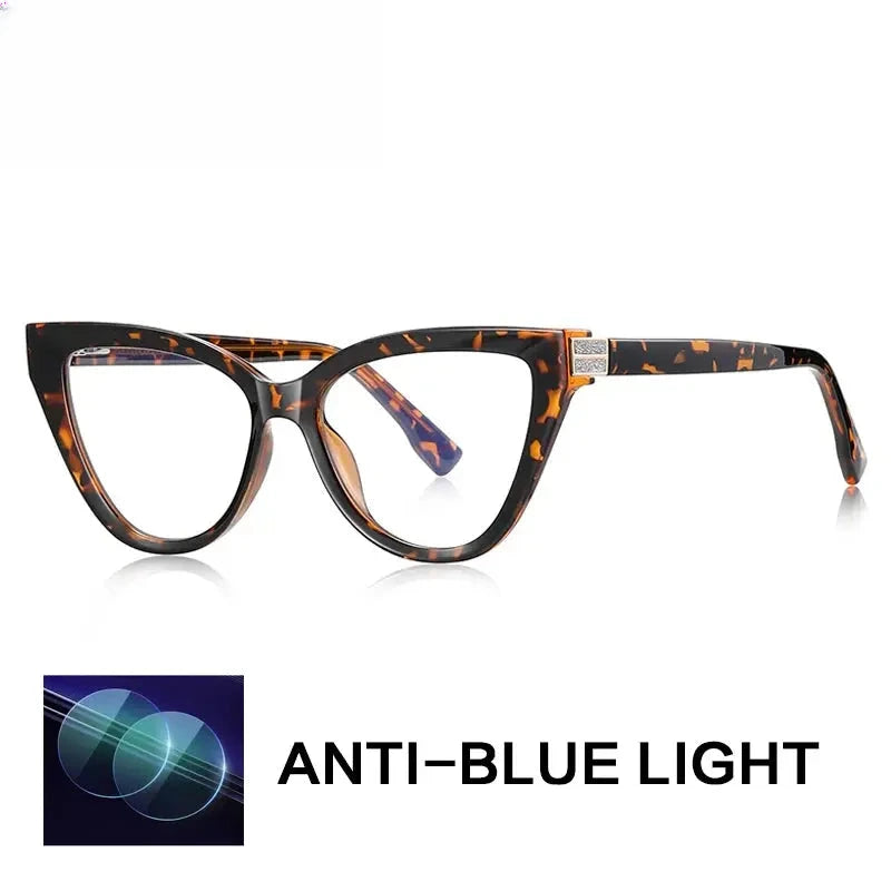 Women's Cat Eye Full Rim Titanium Reading Glasses Gx2279 — view 7 | Rx Spectacle