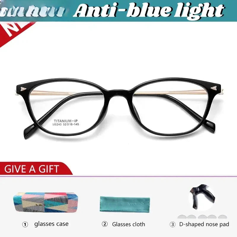 Women's Square Full Rim Titanium Reading Glasses 638240 — view 7 | Rx Spectacle