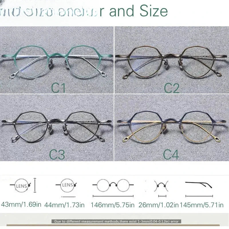 Unisex Oval Full Rim Titanium Prescription Glasses 575146 — view 2 | Rx Spectacle