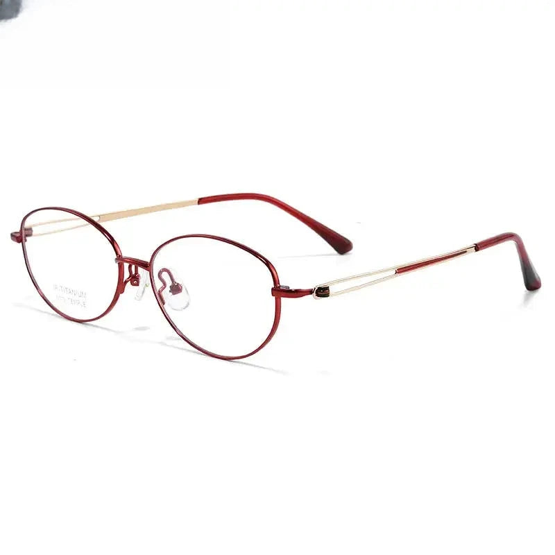 Women's Cat Eye Full Rim Titanium Prescription Glasses 41910 — view 4 | Rx Spectacle