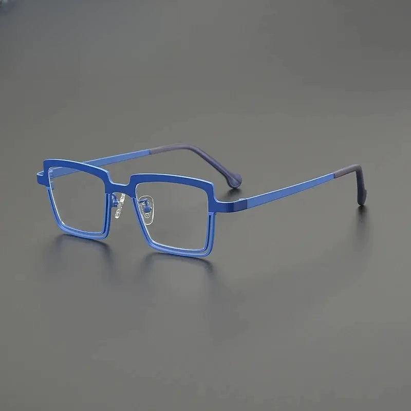 Women's Square Full Rim Titanium Flat Top Prescription Glasses G85889 — view 5 | Rx Spectacle