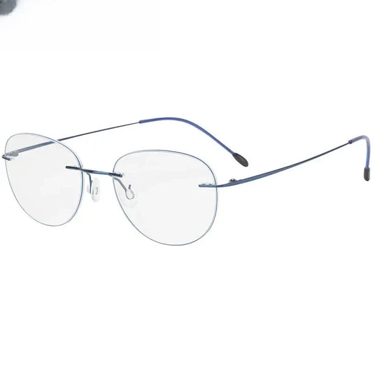 Women's Oval Rimless Titanium Prescription Glasses 318003 — view 1 | Rx Spectacle