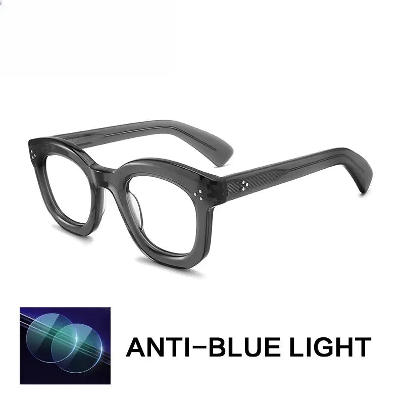 Unisex Oval Full Rim Acetate Flat Top Reading Glasses G62207 — view 6 | Rx Spectacle