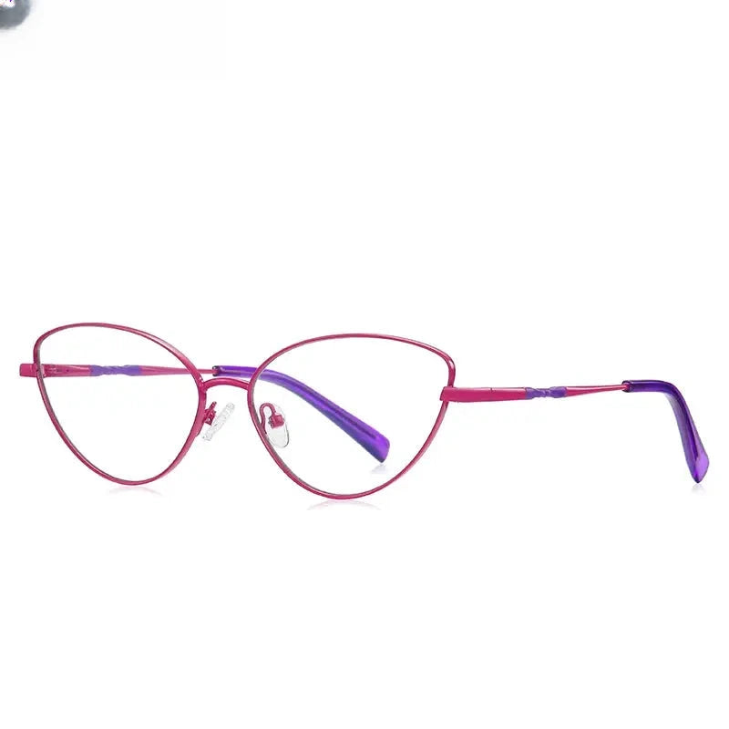 Women's Cat Eye Full Rim Alloy Reading Glasses 3047 — view 11 | Rx Spectacle